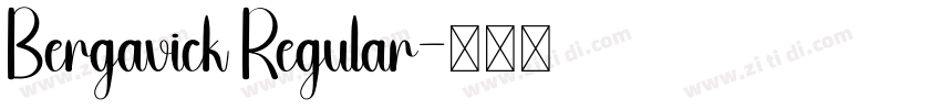 Bergavick Regular字体转换